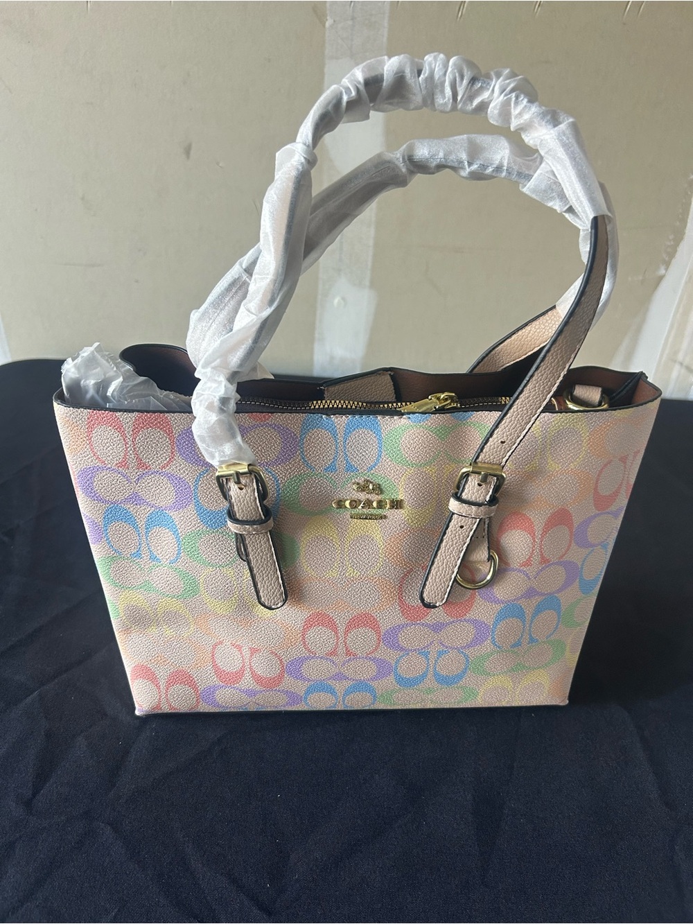Coach Pastel Logo Canvas Tote - Multicolor Pastels